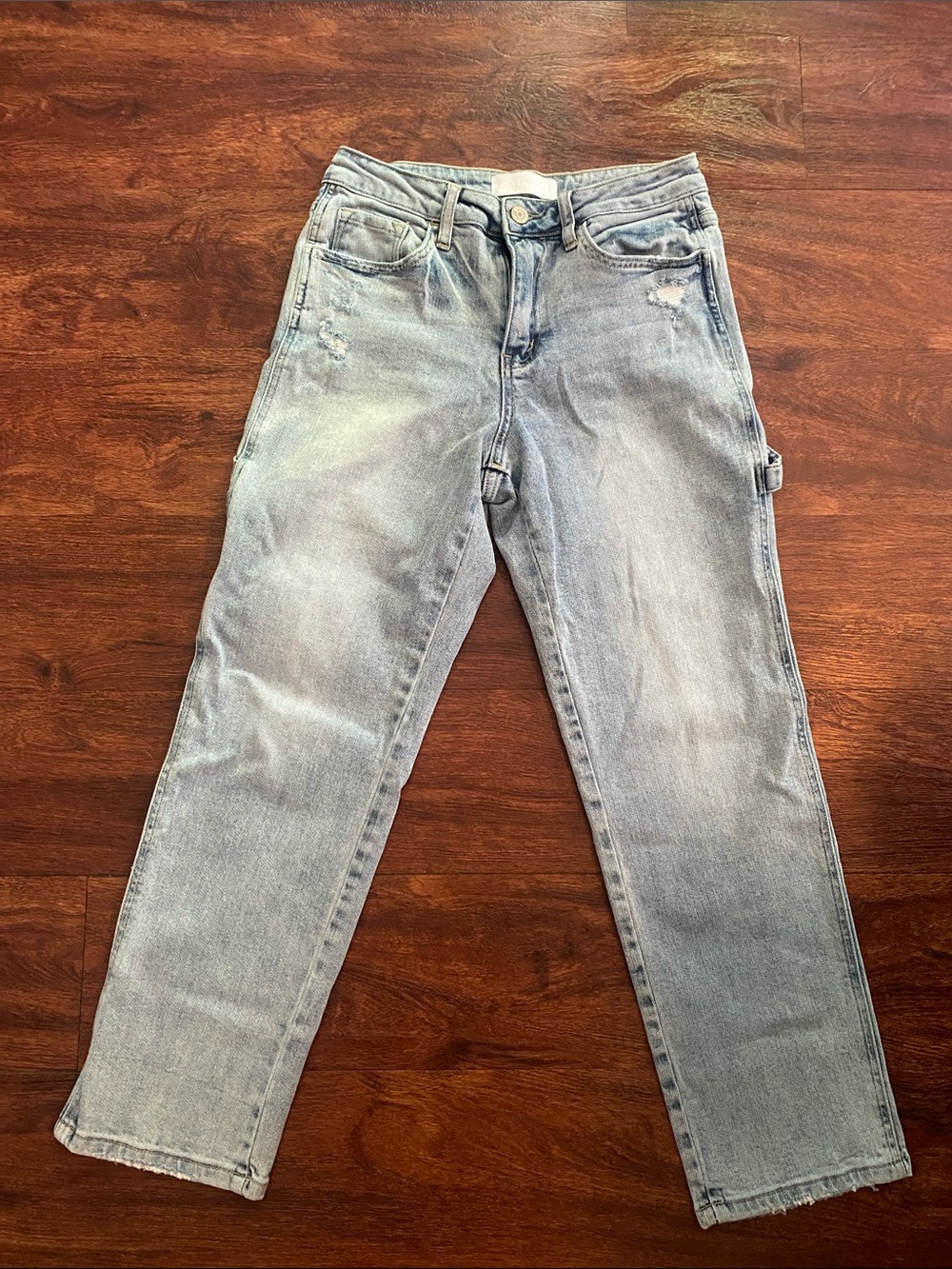 Vervet BLUE by Flying Monkey Jeans Light Wash Carpenter Ankle Length Size 26